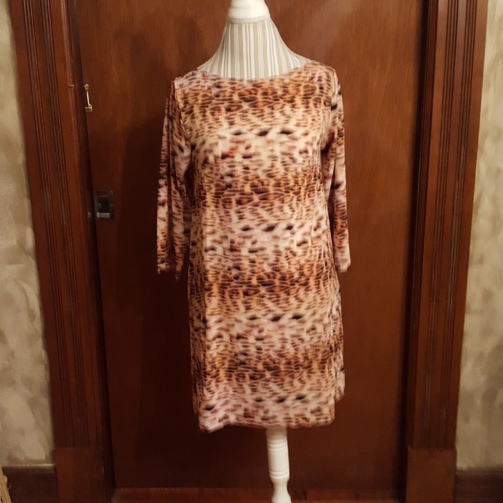 NWT Animal Print Shift Style Ripley Rader Dress S3